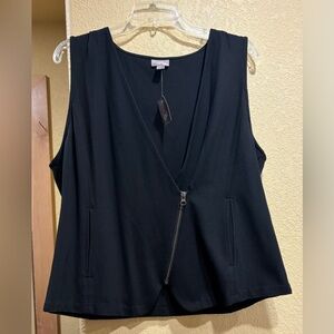 J Jill NWT L Women's Black Sleeveless Top vest